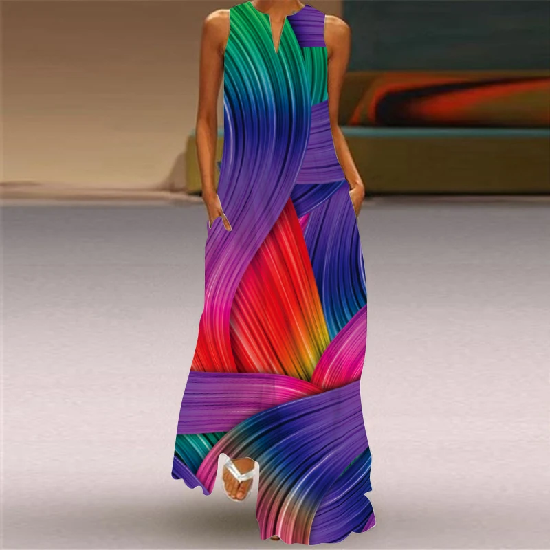 Summer Women's Dress 2021 Traf Summer Dress Robe Elegant Casual Plus Size Long Dresses Woman Sleeveless Girl Dress Women
Summer Women's Dress 2021 Traf Summer Dress Robe Elegant Casual Plus Size Long Dresses Woman Sleeveless Girl Dress Women