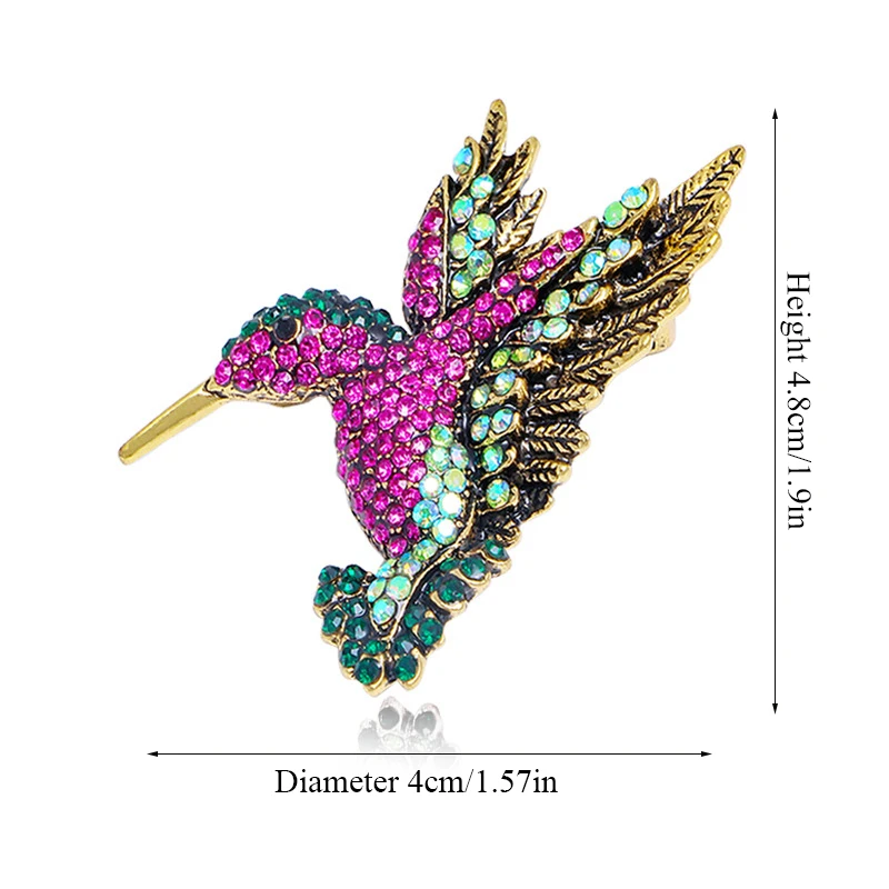 Pink Blue Rhinestone Hummingbird Brooches Women Men Vintage Animal Brooch Pins Gifts Colorful Pin Rhinestone Corsage Breastpin
Pink Blue Rhinestone Hummingbird Brooches Women Men Vintage Animal Brooch Pins Gifts Colorful Pin Rhinestone Corsage Breastpin