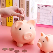 Creative Plastic Cute Cartoon Pig Bank Unbreakable Kids Children Money Coin Saving Jar Storage Box Birthday Gifts Toys