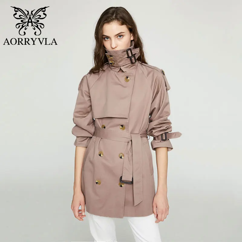 Casual Women's Trench Coats Cotton Double Breasted Solid Pink Short Loose Style Fashion Trench Coat For Women Spring 2020 New
Casual Women's Trench Coats Cotton Double Breasted Solid Pink Short Loose Style Fashion Trench Coat For Women Spring 2020 New