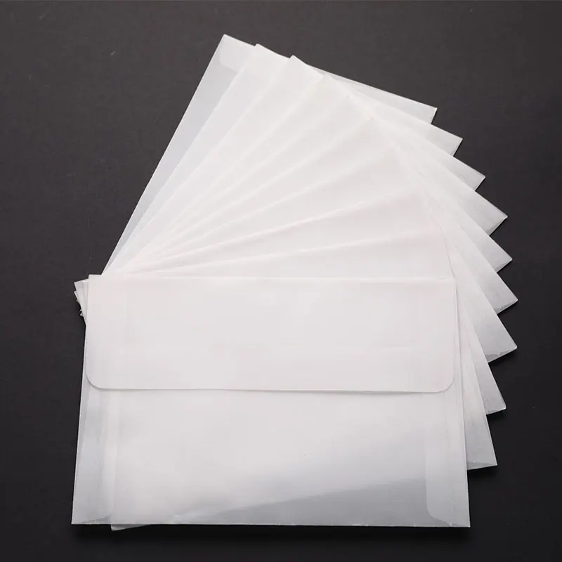 

Полупрозрачные пустые бумажные конверты, 10 шт., аксессуары для упаковки подарков, полупрозрачные бумажные пакеты