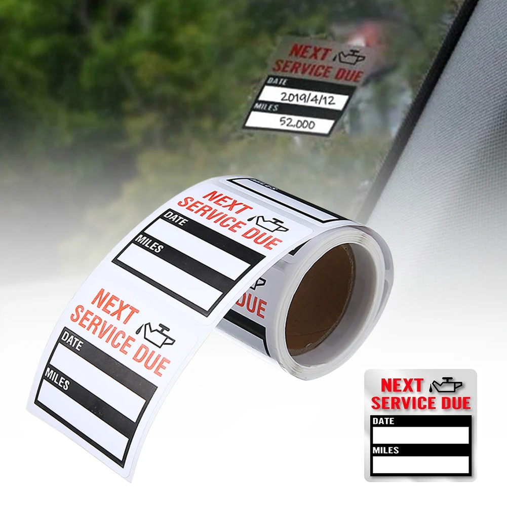 100pcs/roll Oil Change Maintenance Service Reminder Stickers Window Sticker PET Adhesive Labels Car Sticker "NEXT SERVICE DUE"
100pcs/roll Oil Change Maintenance Service Reminder Stickers Window Sticker PET Adhesive Labels Car Sticker "NEXT SERVICE DUE"