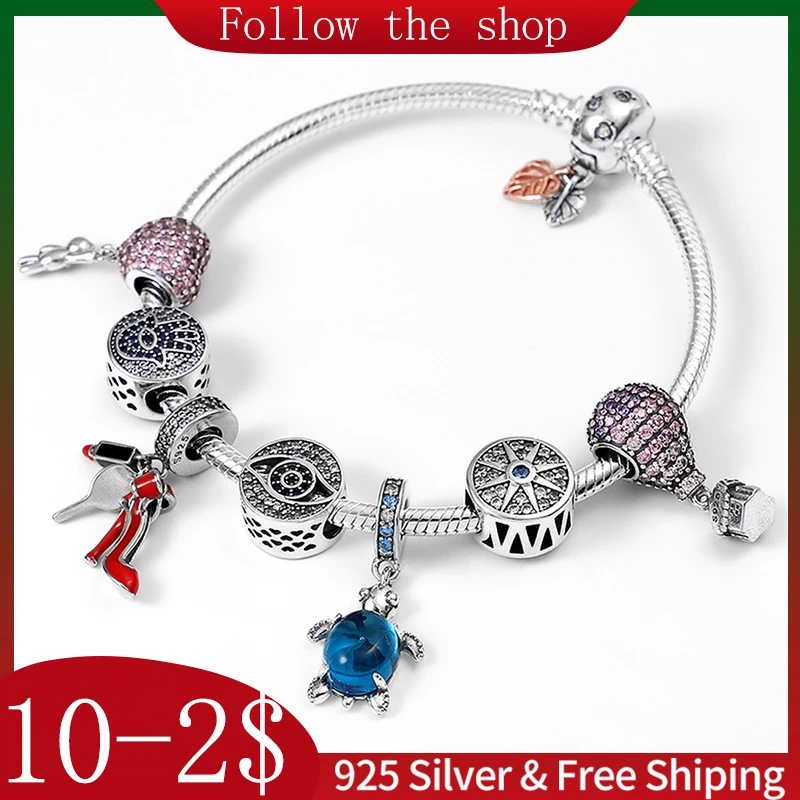 Hot Sale Prata Charm Bracelet Combination S925 Sterling Silver Turtle Suitable for Pandora Bracelet DIY Fashion Ladies Jewelry
Hot Sale Prata Charm Bracelet Combination S925 Sterling Silver Turtle Suitable for Pandora Bracelet DIY Fashion Ladies Jewelry