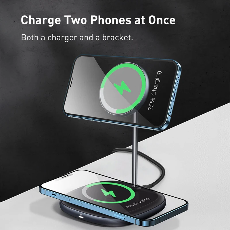 Magnetic 2 in 1 Desktop Wireless Charger For iPhone 12 13 Series Desktop Holder Stand Phone Holder 10W Wireless Charger
Magnetic 2 in 1 Desktop Wireless Charger For iPhone 12 13 Series Desktop Holder Stand Phone Holder 10W Wireless Charger