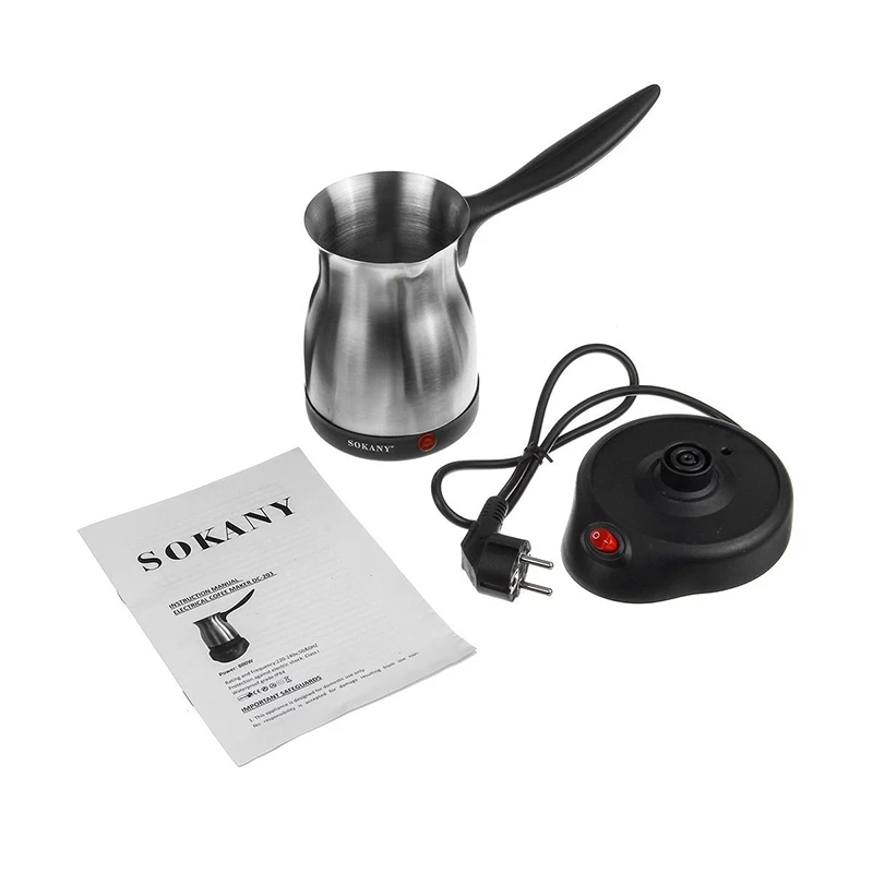 SOKANY 800W Coffee Machine Maker Coffee Pot Turkey Milk Electrical Mini Portable Electric Coffee Makers Fast Heating EU Plug
SOKANY 800W Coffee Machine Maker Coffee Pot Turkey Milk Electrical Mini Portable Electric Coffee Makers Fast Heating EU Plug