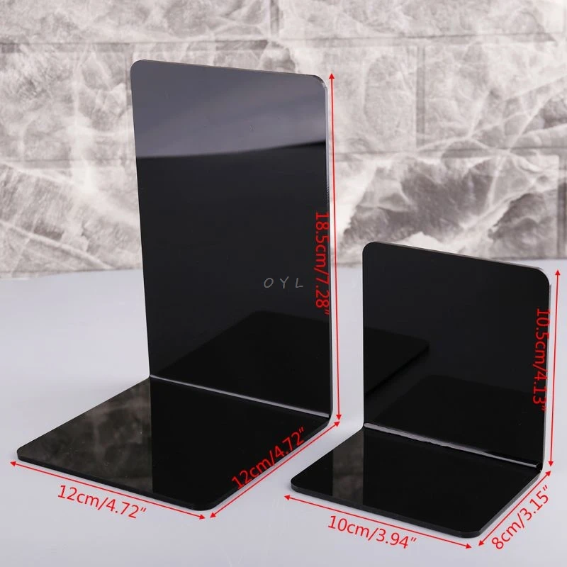 2Pcs Black Acrylic Bookends L-shaped Desk Organizer Desktop Book Holder School Stationery Office Accessories
2Pcs Black Acrylic Bookends L-shaped Desk Organizer Desktop Book Holder School Stationery Office Accessories