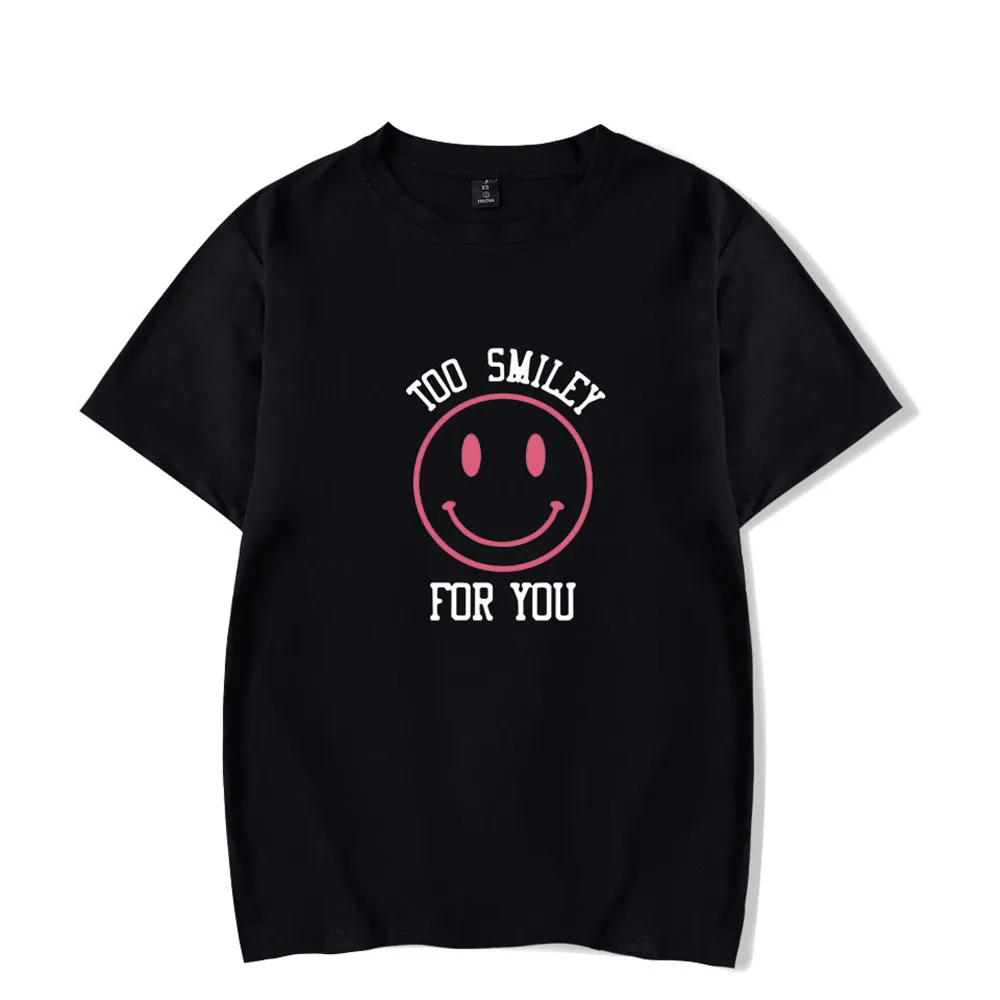 Addison Rae Too Smiley For You Short-Sleeved T Shirt Fashion Harajuku Tshirt Hip-Hop Cotton T-shirt Top Clothes
Addison Rae Too Smiley For You Short-Sleeved T Shirt Fashion Harajuku Tshirt Hip-Hop Cotton T-shirt Top Clothes