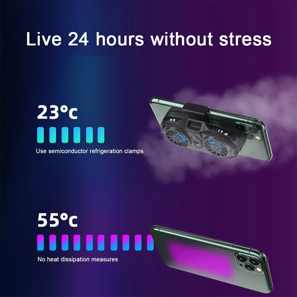 In Stock Cellphone Cooler Dual Fans Strong Cooling for Live Broadcast Mobile Phone Radiator for IPhone for Xiaomi for Samsung
In Stock Cellphone Cooler Dual Fans Strong Cooling for Live Broadcast Mobile Phone Radiator for IPhone for Xiaomi for Samsung