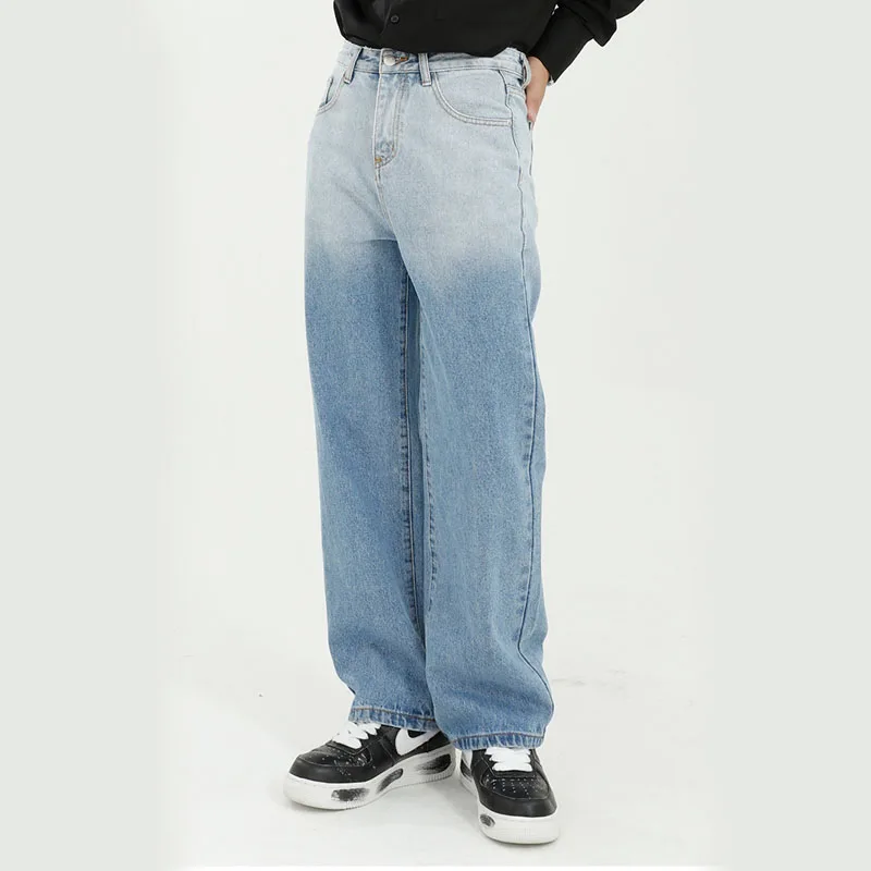 Мужские Винтажные джинсовые брюки повседневные классические прямые в стиле