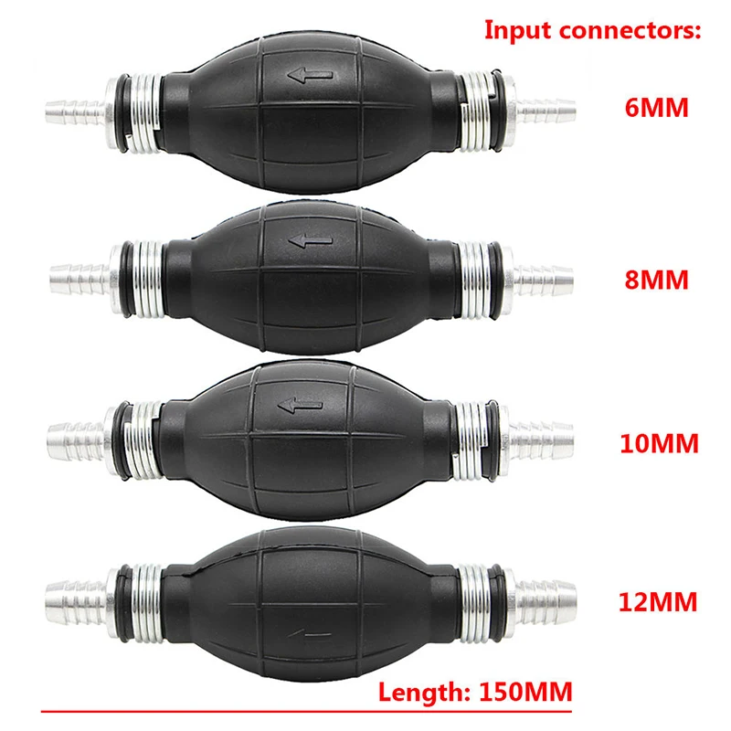 6/8/10/12mm Hand Fuel Pump Line Rubber Primer Bulb Hand Primer Gas Pumps For Car Boat Outboard Engine Petrol Tank Connection Rod
6/8/10/12mm Hand Fuel Pump Line Rubber Primer Bulb Hand Primer Gas Pumps For Car Boat Outboard Engine Petrol Tank Connection Rod