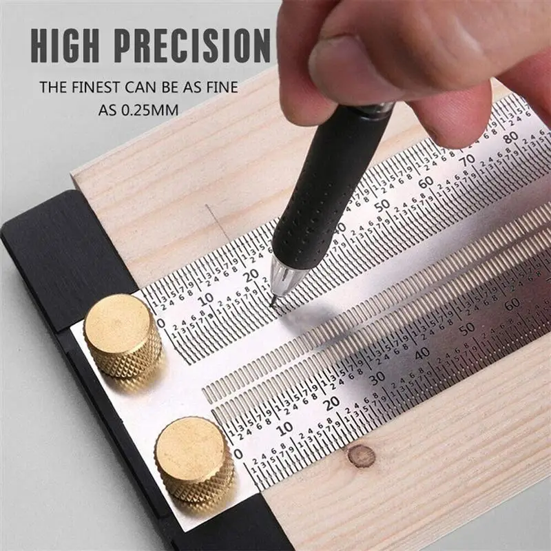 Woodworking Marking T-Rule Scale Ruler T-Type Hole Ruler Stainless Scribing Mark Carpenter Line Gauge Carpenter Measuring Tool 
Woodworking Marking T-Rule Scale Ruler T-Type Hole Ruler Stainless Scribing Mark Carpenter Line Gauge Carpenter Measuring Tool