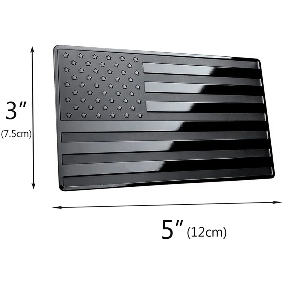 2Pcs 3D American US Flag Car Emblem Decals Thickness Acrylic Vehicle Tactical Military Badge Sticker For Truck Jeep SUV New - купить по