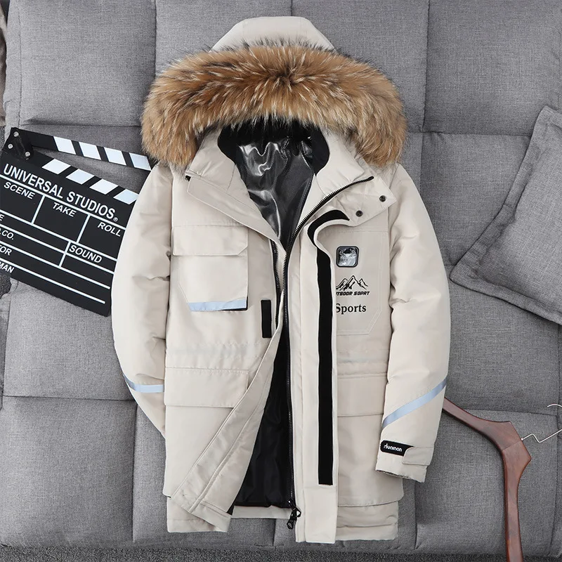 -30 Degree Winter Parkas Puffer Jacket Men White Down Parkas Coat Male Fur Collar Thick Warm Long Jacket Plumifero Hombre M-4XL
-30 Degree Winter Parkas Puffer Jacket Men White Down Parkas Coat Male Fur Collar Thick Warm Long Jacket Plumifero Hombre M-4XL