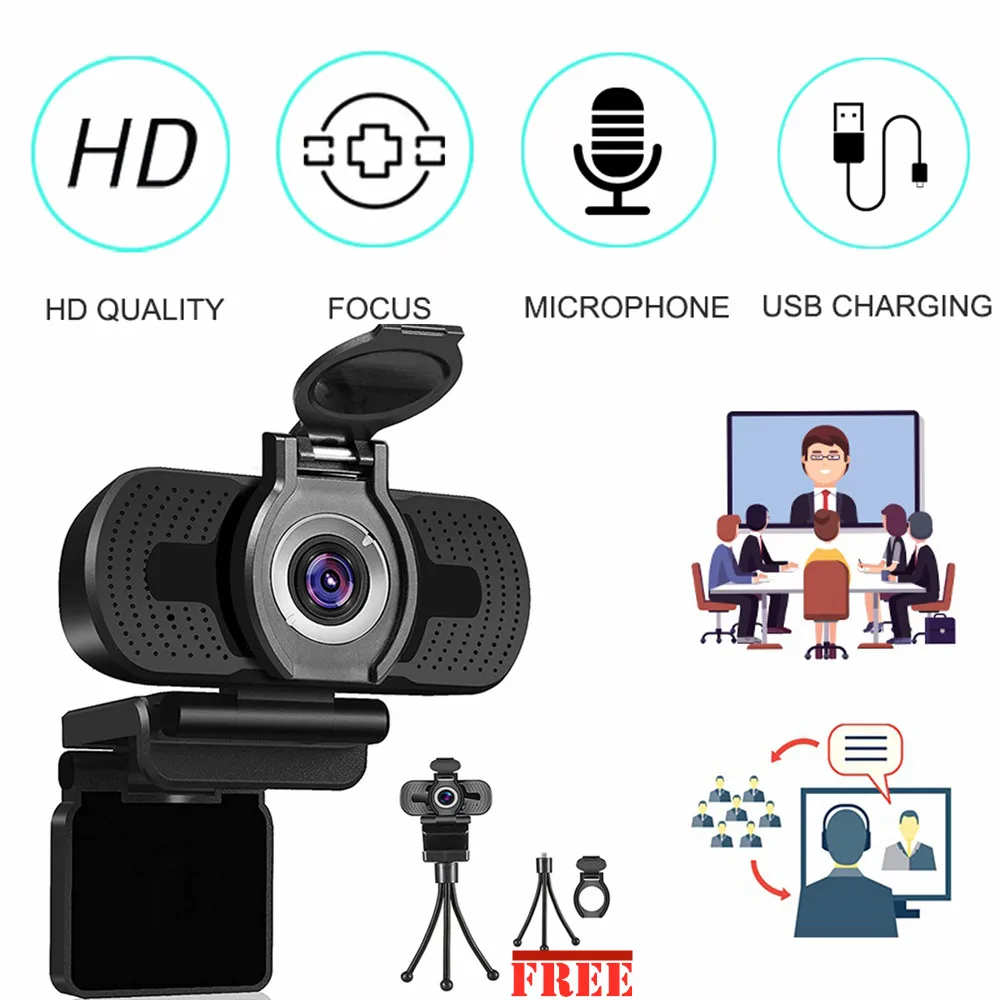 SG-C1 Full HD Mini Web Camera 2K 1080P USB Cam with Built-in Mic Cover 360 Rotation Autofocus Webcam for PC Mac Laptop Computer
SG-C1 Full HD Mini Web Camera 2K 1080P USB Cam with Built-in Mic Cover 360 Rotation Autofocus Webcam for PC Mac Laptop Computer