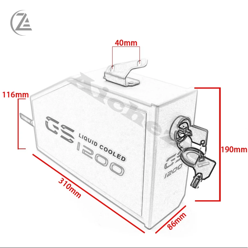Decorative Motorcycl Aluminum Tool Box 2014-2018 Trunk 5 Liters for Left Side Bracket 2013-18 for BMW Adventure R1200 GS LC
Decorative Motorcycl Aluminum Tool Box 2014-2018 Trunk 5 Liters for Left Side Bracket 2013-18 for BMW Adventure R1200 GS LC