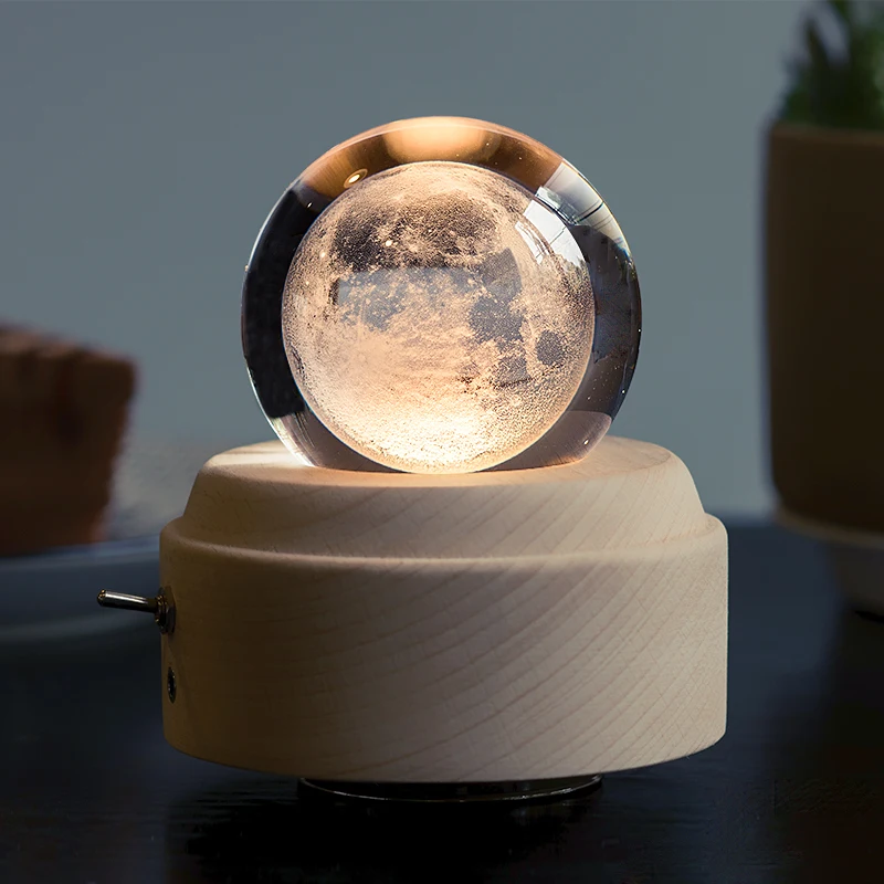 diy Crystal Ball Moon Music Box Rotary eight tone box small night light creative to send female friends bestie birthday gifts
diy Crystal Ball Moon Music Box Rotary eight tone box small night light creative to send female friends bestie birthday gifts