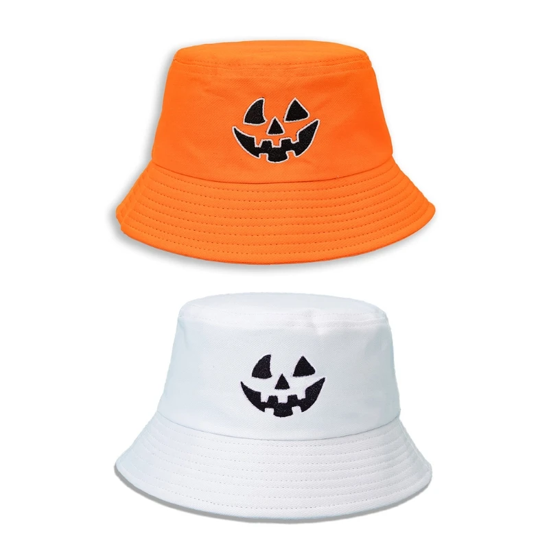 896E 56-58cm Halloween Embroidery Pumpkin Fisherman Hat Cartoon Basin Hat Travel Bucket Hat All-match for Boy Girl Teens
896E 56-58cm Halloween Embroidery Pumpkin Fisherman Hat Cartoon Basin Hat Travel Bucket Hat All-match for Boy Girl Teens