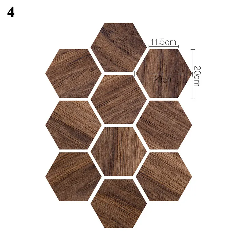 10Pcs Wood Grain Stickers Home Decor Waterproof Hexagon Oil-proof Kitchen Cabinets Countertop Wallpaper Self Adhesive Furniture
10Pcs Wood Grain Stickers Home Decor Waterproof Hexagon Oil-proof Kitchen Cabinets Countertop Wallpaper Self Adhesive Furniture