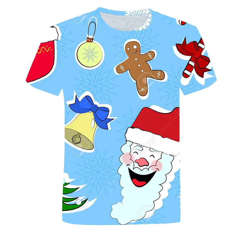 Merry Christmas Children's Clothing T-Shirt Cute Santa Claus 3D Printing Bells Casual Short-Sleeved Tees Boys Girls Same Wear
Merry Christmas Children's Clothing T-Shirt Cute Santa Claus 3D Printing Bells Casual Short-Sleeved Tees Boys Girls Same Wear