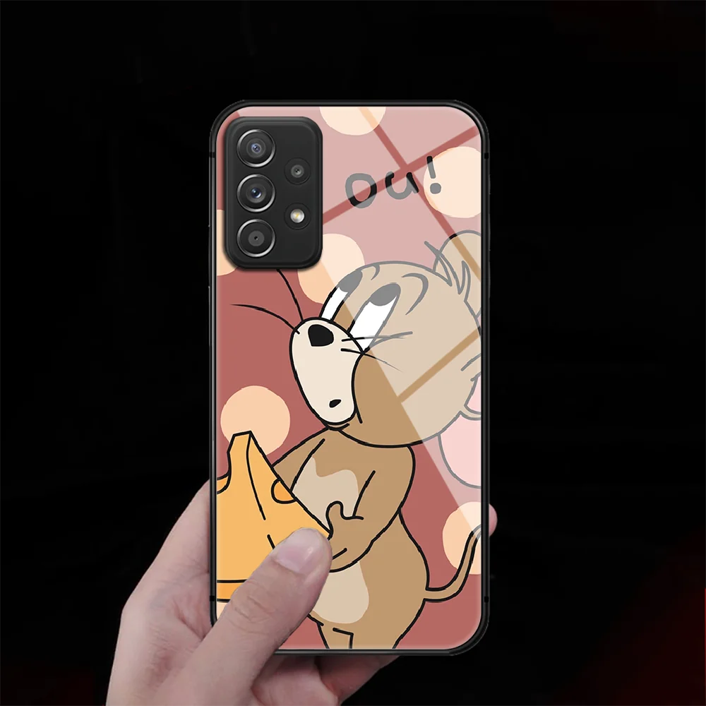 

Tom Couples Jerry Tempered Glass Phone Case Cover For Samsung Galaxy A M 10 12 20E 21 31 40 50 51 52 70 71 72 S Luxury Hoesjes