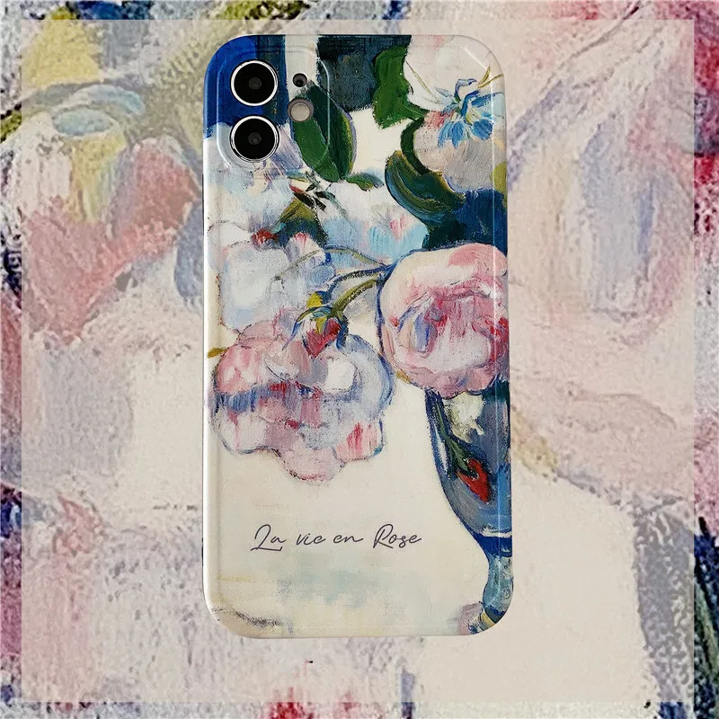 Retro French rose oil painting art Flowers Phone Case For iPhone 11 12 Pro Max Xs Max XR XS 7 8 Plus 7Plus case Cute Soft Cover
Retro French rose oil painting art Flowers Phone Case For iPhone 11 12 Pro Max Xs Max XR XS 7 8 Plus 7Plus case Cute Soft Cover