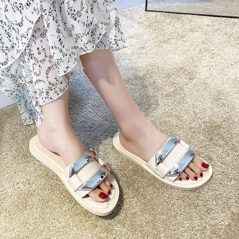 Shoes Woman 2021 Slippers Flat Pantofle Luxury Slides Low New Summer Designer Soft Basic PU Rome Female Shoes Ladies' Slippers L
Shoes Woman 2021 Slippers Flat Pantofle Luxury Slides Low New Summer Designer Soft Basic PU Rome Female Shoes Ladies' Slippers L