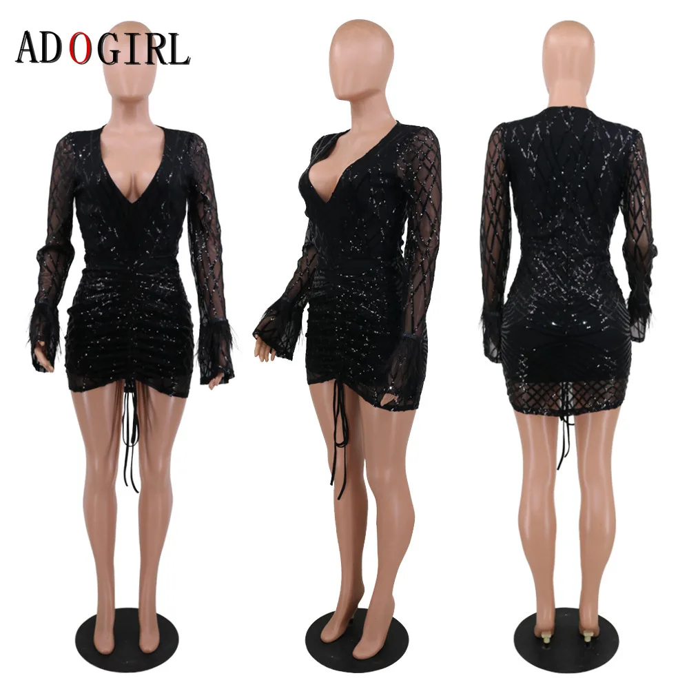 Adogirl Sexy V Neck Lantern Sleeve Woman Party Night Sequin Dress Bodycon Bandage Dress Elastic Slim Vestidos 2020 Plus Size
Adogirl Sexy V Neck Lantern Sleeve Woman Party Night Sequin Dress Bodycon Bandage Dress Elastic Slim Vestidos 2020 Plus Size