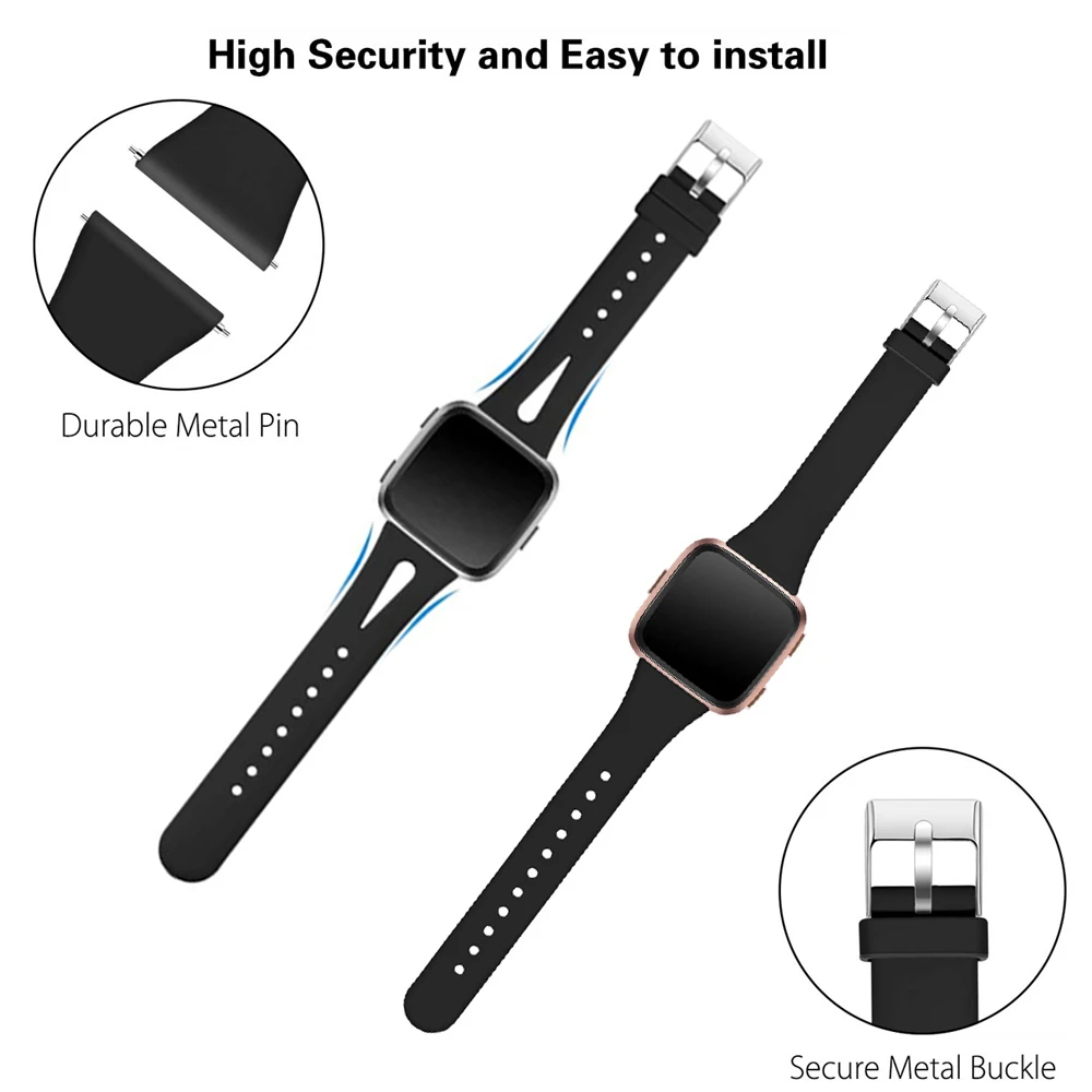 Сменный Браслет для Fitbit Versa 2 силиконовый ремешок часов тонкий | Электроника