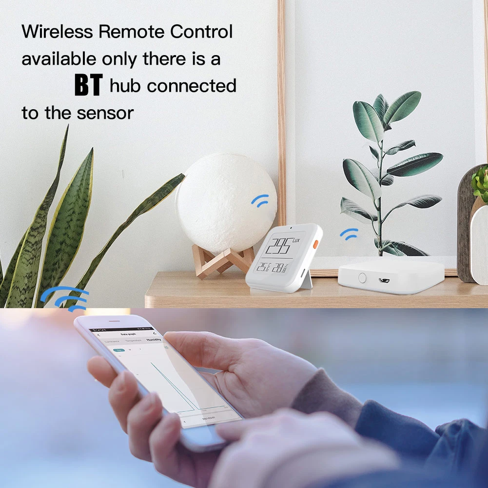 Tuya ZigBee Intelligent Lighting Temperature Humidity Detector APP Remote Supervision 3In 1 Light/Temperature/Humidity Detection
Tuya ZigBee Intelligent Lighting Temperature Humidity Detector APP Remote Supervision 3In 1 Light/Temperature/Humidity Detection