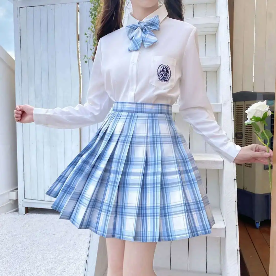 Two Piece Set Japanese JK Uniform Women White Long Sleeve Shirts + Plaid Mini Skirt Preppy Style High Waist Skirts 2 Piece Set
Two Piece Set Japanese JK Uniform Women White Long Sleeve Shirts + Plaid Mini Skirt Preppy Style High Waist Skirts 2 Piece Set