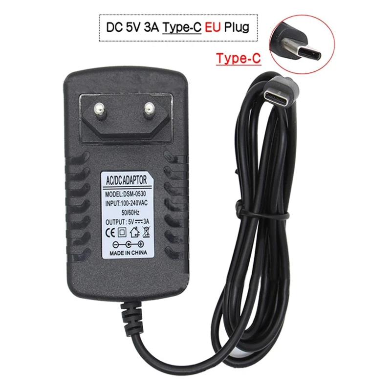 5V 3A 3000mA Power Supply Adapter USB Type-C Charger for Raspberry Pi 4 US / EU Plug
5V 3A 3000mA Power Supply Adapter USB Type-C Charger for Raspberry Pi 4 US / EU Plug
