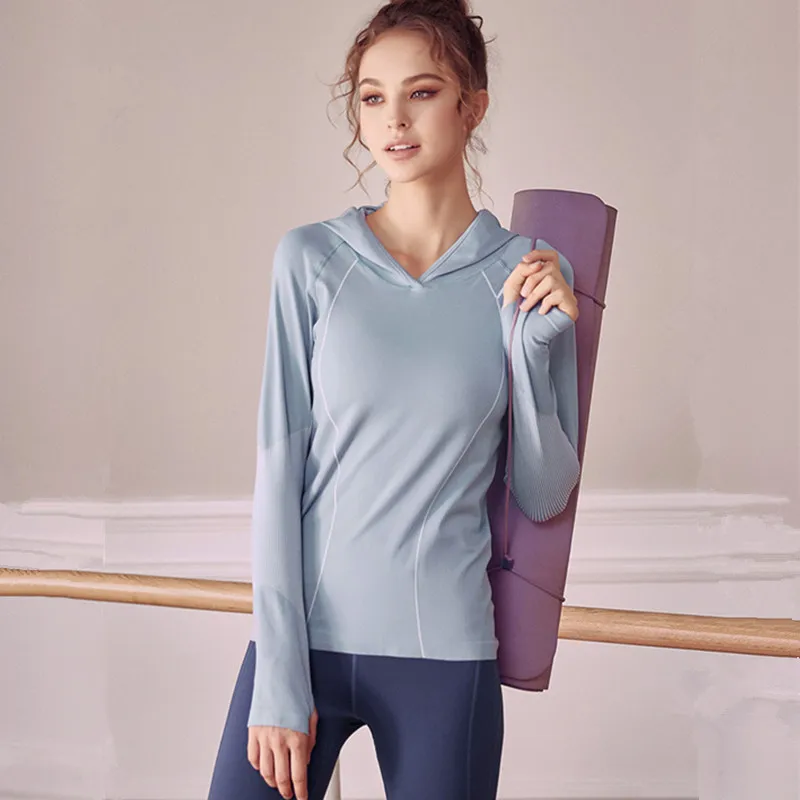 Long Sleeve Thumb Hole Fitness Sports T Shirt Loose Breathable Yoga Shirt Training Autumn Women Line Printing Running Hoodies
Long Sleeve Thumb Hole Fitness Sports T Shirt Loose Breathable Yoga Shirt Training Autumn Women Line Printing Running Hoodies