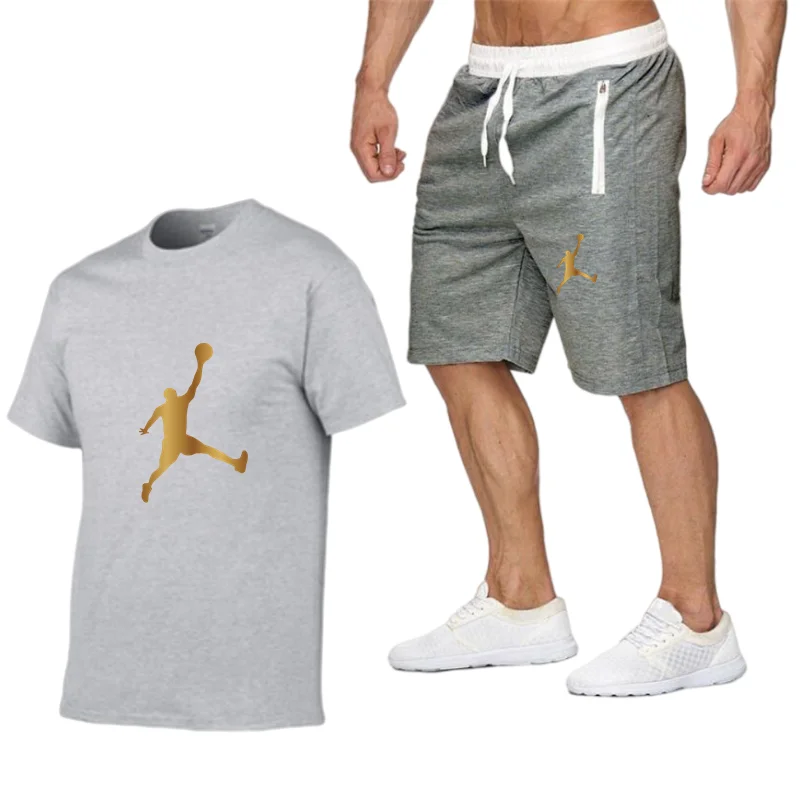 2021New men's 100% cotton T-shirt + sports shorts 2-piece combination, men's - brand leisure suit, plus size sports suit
2021New men's 100% cotton T-shirt + sports shorts 2-piece combination, men's - brand leisure suit, plus size sports suit