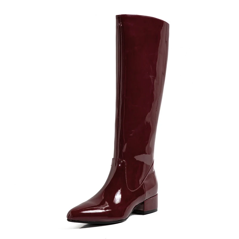 FOREADA Med Heel Knee High Boots Woman Real Leather Riding Boots Thick Heel Long Boots Pointed Toe Female Shoes Autumn Winter 42
FOREADA Med Heel Knee High Boots Woman Real Leather Riding Boots Thick Heel Long Boots Pointed Toe Female Shoes Autumn Winter 42