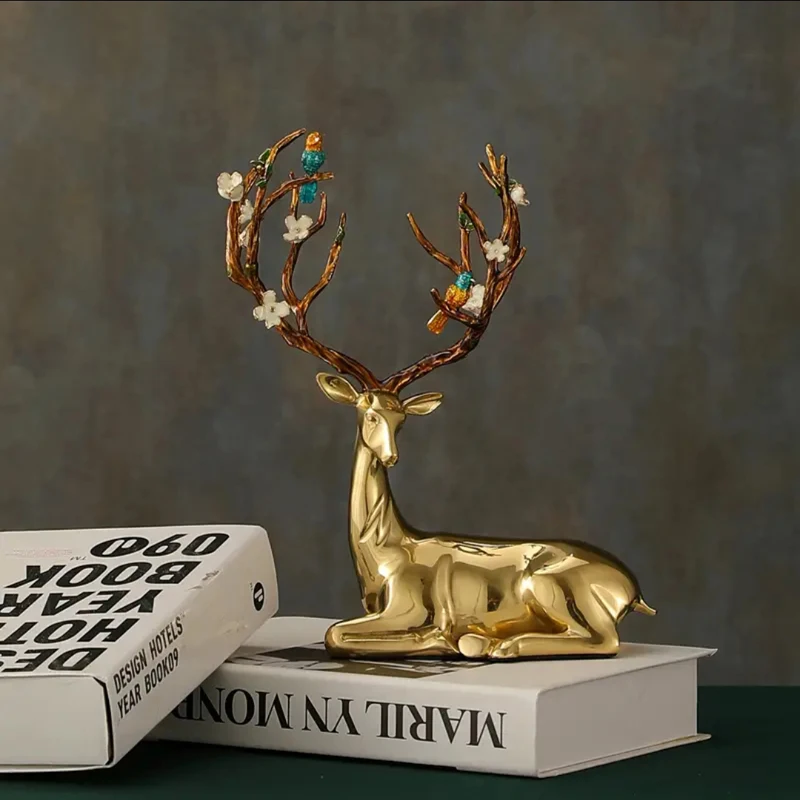 Cy Enamel Pure Copper Sika Deer Lucky Decoration Home Light Luxury Hallway Copper Crafts
Cy Enamel Pure Copper Sika Deer Lucky Decoration Home Light Luxury Hallway Copper Crafts