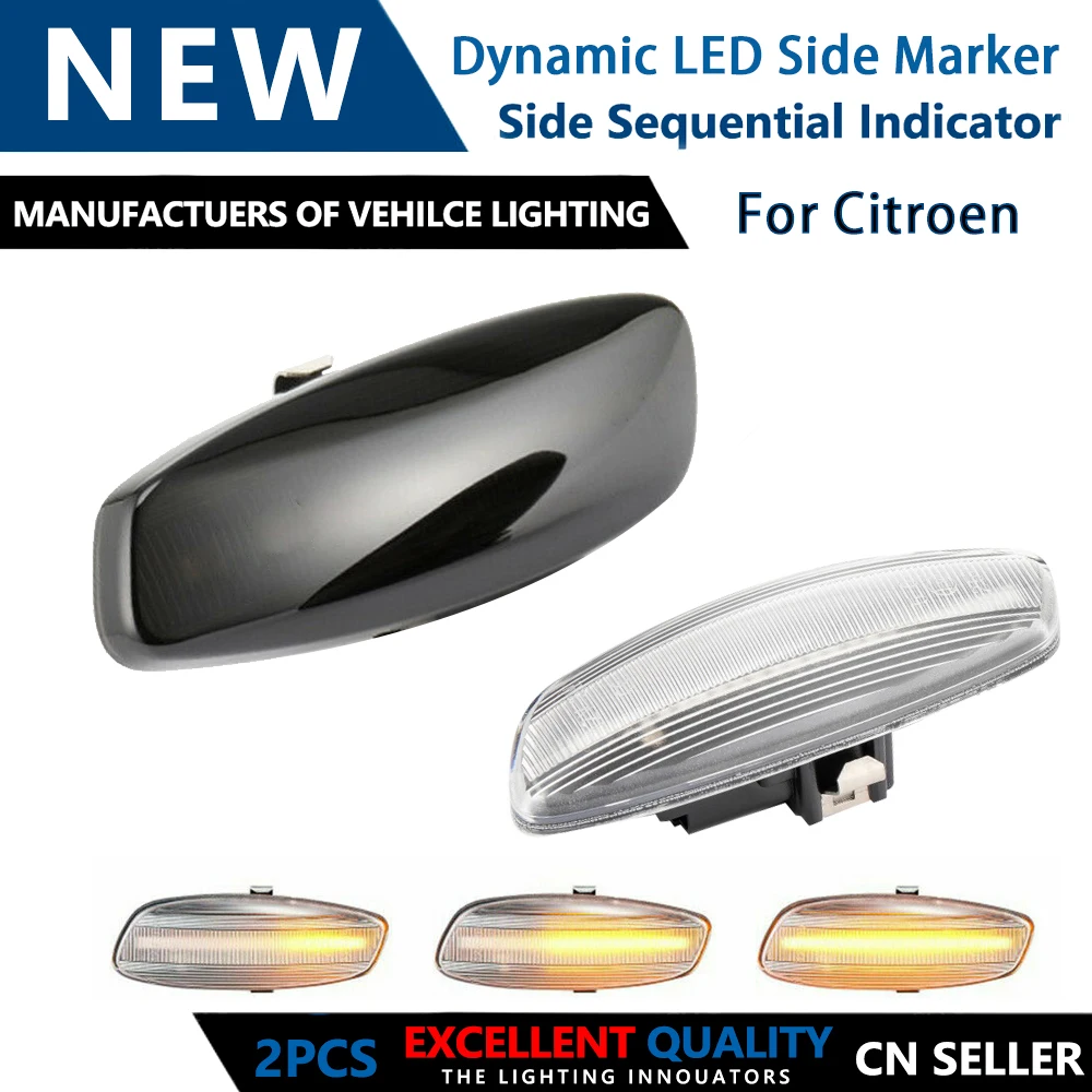 2Pcs LED Dynamic Side Marker Lamp Turn Signal Sequential Flashing Light For Citroen DS3 DS4 C3 C4 C4 Coupe Picasso C5
2Pcs LED Dynamic Side Marker Lamp Turn Signal Sequential Flashing Light For Citroen DS3 DS4 C3 C4 C4 Coupe Picasso C5