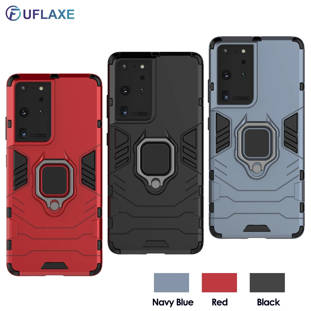 Жесткий противоударный чехол UFlaxe для Samsung S20 S21 Ultra Plus, автомобильный держатель с кольцом-держателем, армированный чехол для Galaxy S20 S21 FE
Жесткий противоударный чехол UFlaxe для Samsung S20 S21 Ultra Plus, автомобильный держатель с кольцом-держателем, армированный чехол для Galaxy S20 S21 FE