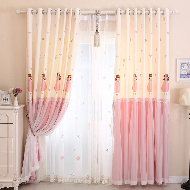European Style Rope Embroidery Embroidery Princess Wind Cute Shading Living Room Bedroom Children Cartoon Curtains
European Style Rope Embroidery Embroidery Princess Wind Cute Shading Living Room Bedroom Children Cartoon Curtains