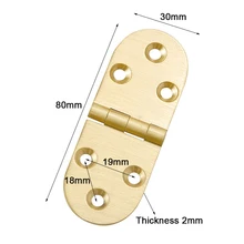 Fast Shipping 100PCS Pure Brass Butler Tray Flap Hinges Sewing Machine Desktop Dining Table Portable 270 Degree Folding Hinges