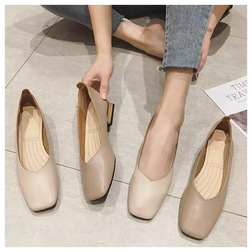 New Spring Flats Shoes Women Wooden Low Heel Ballet Square Toe Shallow Brand Shoe Slip On Loafer zapatos de mujer big size 35-41
New Spring Flats Shoes Women Wooden Low Heel Ballet Square Toe Shallow Brand Shoe Slip On Loafer zapatos de mujer big size 35-41