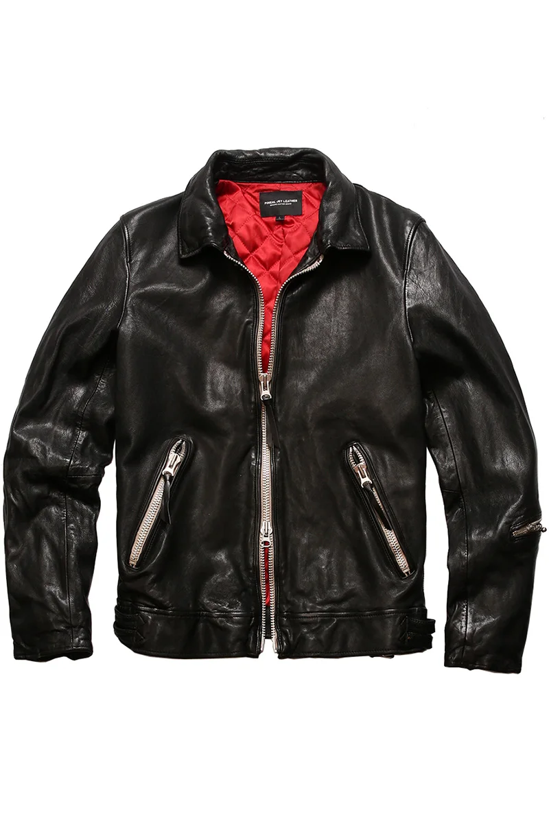 korea fashion 2021 vintage slim fit motorcycle leather jacket men sheepskin zipper biker jacket tight fit rider coat for male
korea fashion 2021 vintage slim fit motorcycle leather jacket men sheepskin zipper biker jacket tight fit rider coat for male
