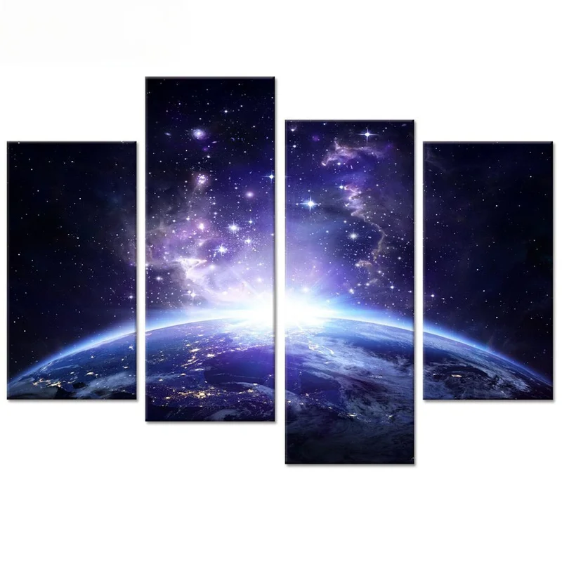 4 Pieces Canvas Posters and Prints Bedroom Outer Space Home Decor Poster Starry Night HD Painting for Room Decoration
4 Pieces Canvas Posters and Prints Bedroom Outer Space Home Decor Poster Starry Night HD Painting for Room Decoration