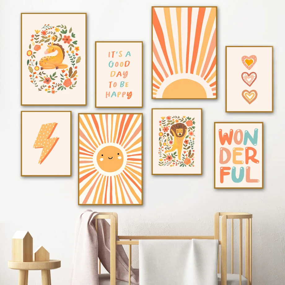 Child Boho Cartoon Lion Lightning Giraffe Quote Flower Nordic Wall Art Canvas Painting Posters Prints Pictures Kids Room Decor
Child Boho Cartoon Lion Lightning Giraffe Quote Flower Nordic Wall Art Canvas Painting Posters Prints Pictures Kids Room Decor