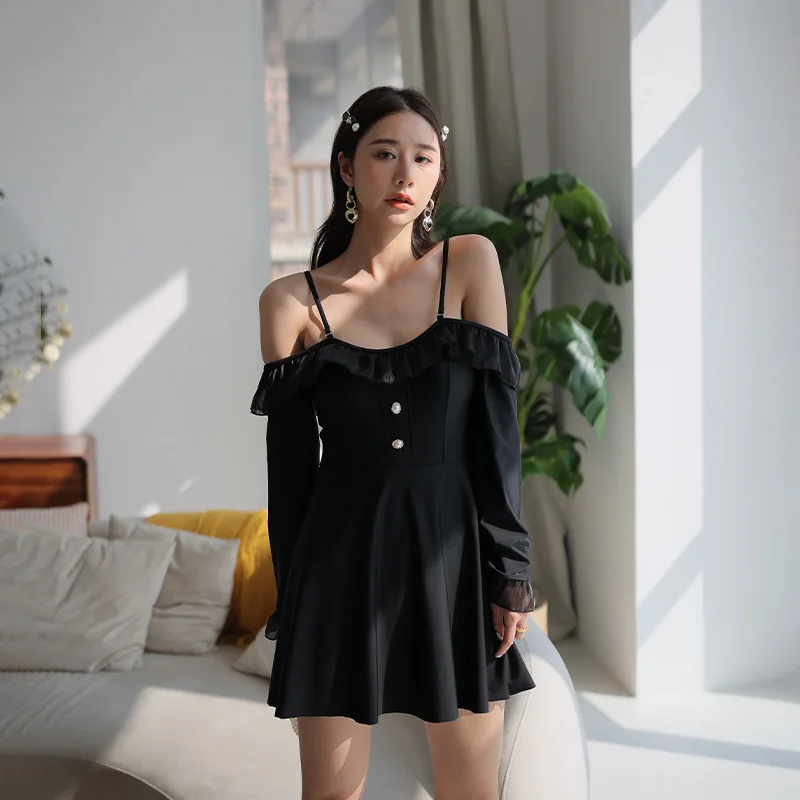 Plus Size One Piece Swimsuit Women Beachwear Push Up 2021 Female Ancient Black Long Sleeve Word Shoulder Strap Print Polyester
Plus Size One Piece Swimsuit Women Beachwear Push Up 2021 Female Ancient Black Long Sleeve Word Shoulder Strap Print Polyester