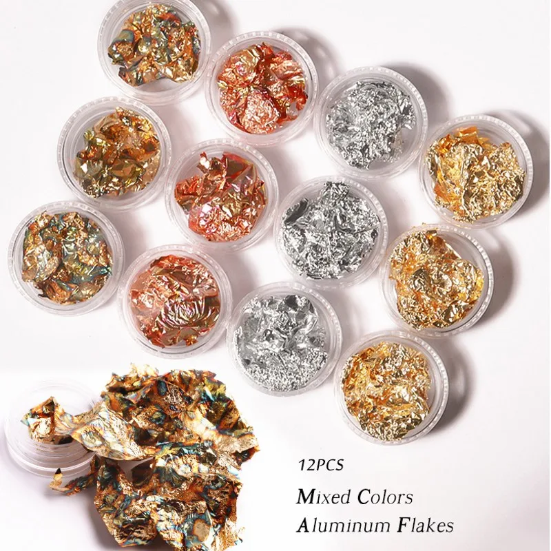 12 Boxes Foil Nail Chip Glitter Nail Foil Paillette Nail Foil Flakes for Nail Art Design Decoration Colorful Foils Manicure GH2
12 Boxes Foil Nail Chip Glitter Nail Foil Paillette Nail Foil Flakes for Nail Art Design Decoration Colorful Foils Manicure GH2