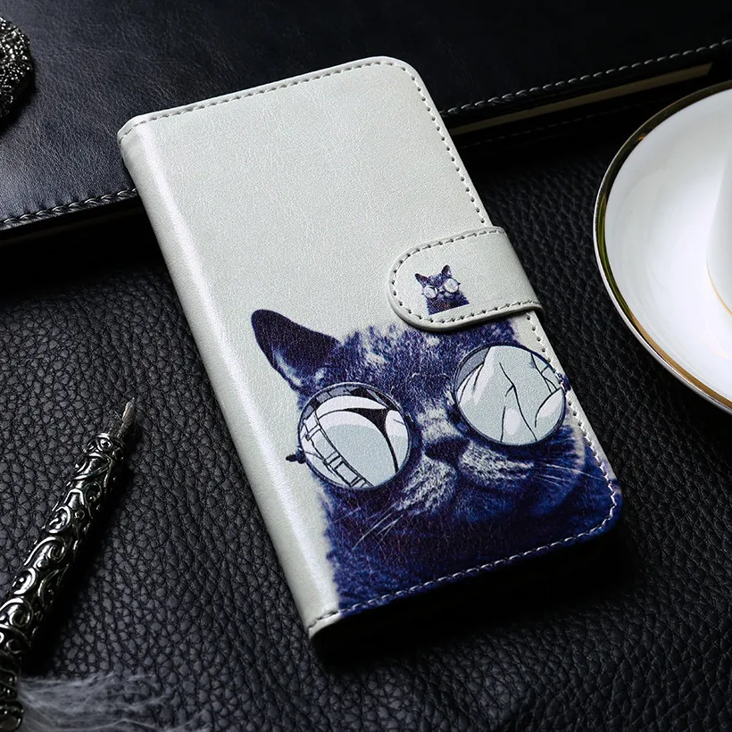 

Painted Flip Leather Case For Huawei P40 Lite Case Wallet Soft Silicon Back Cover For Huawei Nova 6 SE 6SE 7i Nova7i Coque