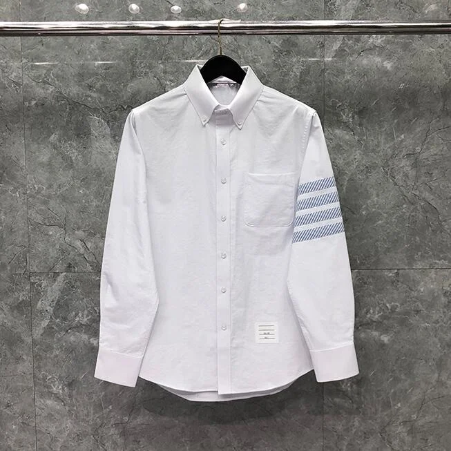 Fashion 2021 New TB THOM Brand Shirts Men Slim Long Sleeve Casual Shirt Turn Down Collar Oxford Summer White Men's Clothing
Fashion 2021 New TB THOM Brand Shirts Men Slim Long Sleeve Casual Shirt Turn Down Collar Oxford Summer White Men's Clothing