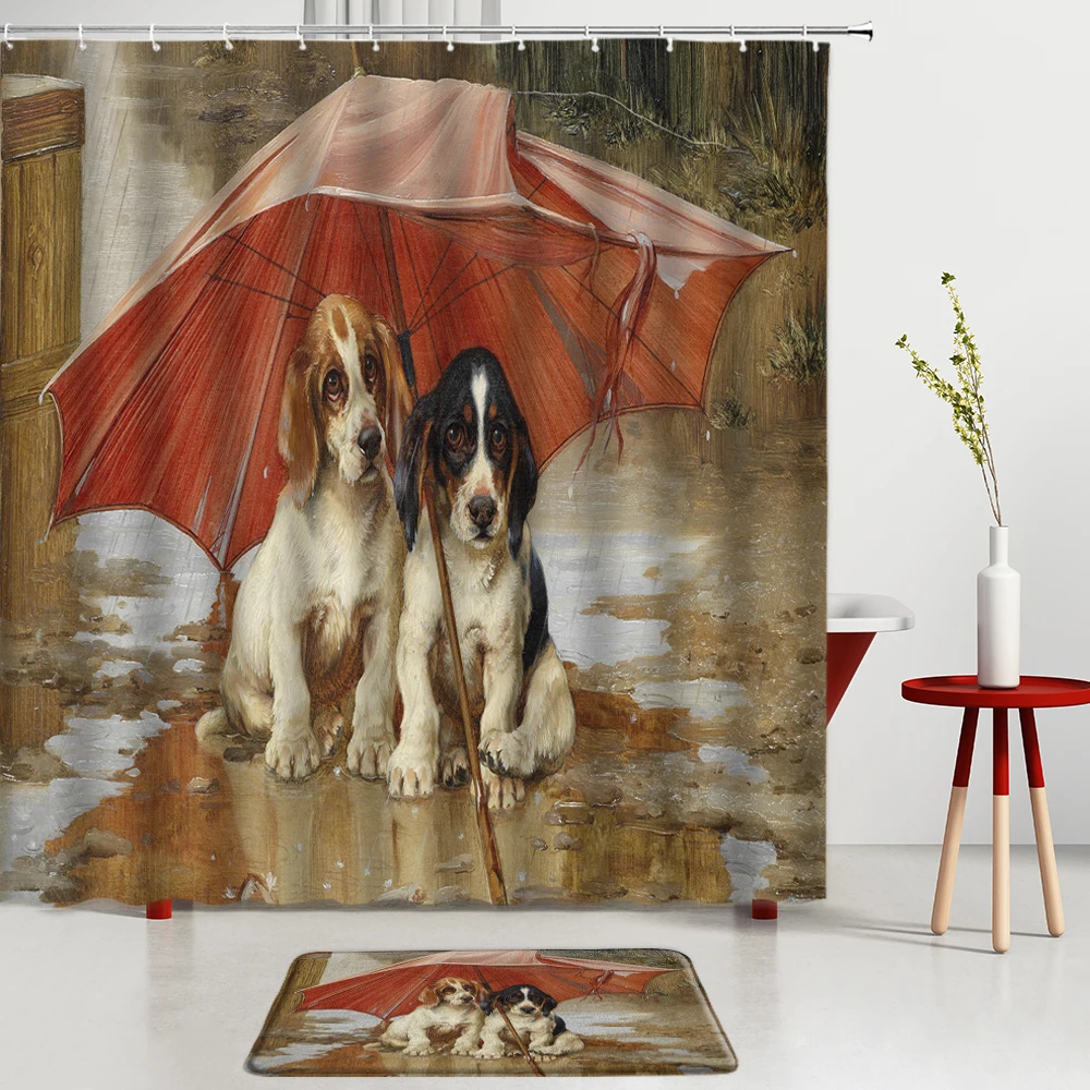 Pet dog Shower Curtains Set Bath Mats Cute Animal Child Room Decoration Rugs Kitchen Entrance Door Mat Bathroom Screen Carpet
Pet dog Shower Curtains Set Bath Mats Cute Animal Child Room Decoration Rugs Kitchen Entrance Door Mat Bathroom Screen Carpet