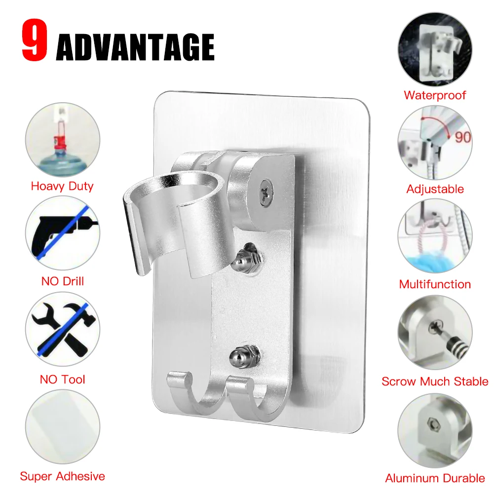 Perforation-free wall-mounted space aluminum base adjustable shower bracket handheld shower accessories
Perforation-free wall-mounted space aluminum base adjustable shower bracket handheld shower accessories