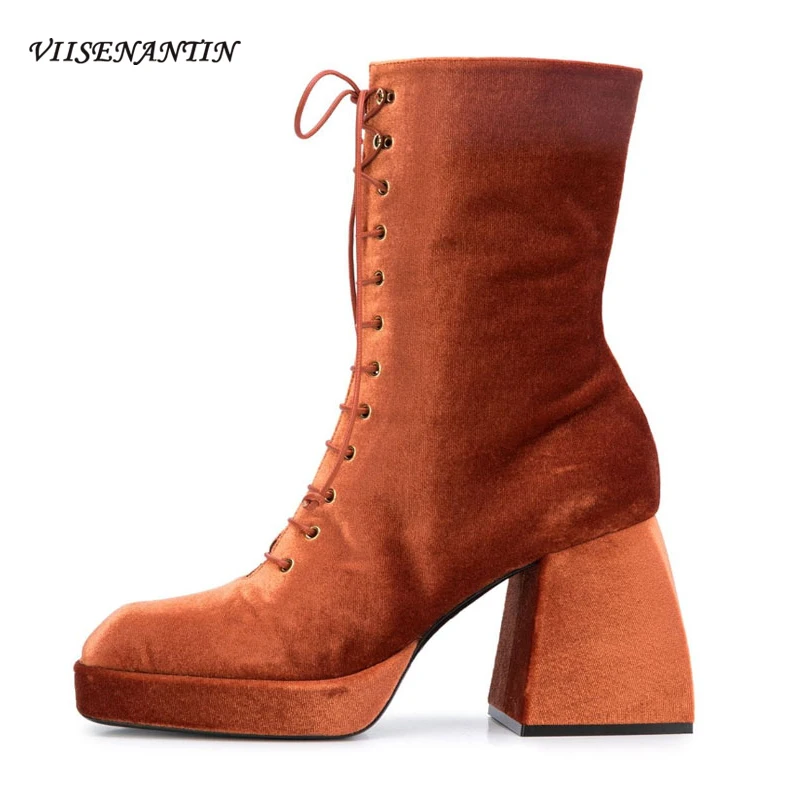 New Square Toe Thick Heel Lace-up Zipper High-heeled Martin Boots 2021 Trend Genuine Leather Personality Polka Dot Ankle Boots
New Square Toe Thick Heel Lace-up Zipper High-heeled Martin Boots 2021 Trend Genuine Leather Personality Polka Dot Ankle Boots